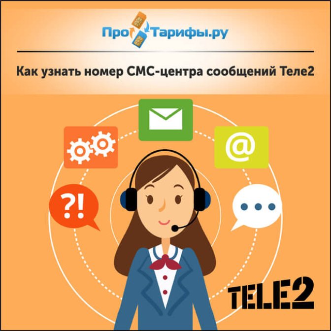 Как узнать номер телефона СМС-центра сообщений Теле2