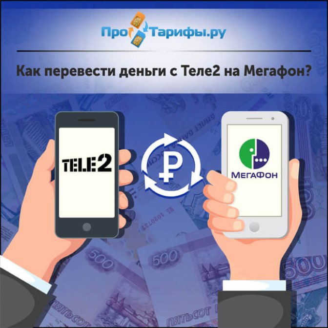 Как перевести деньги с Теле2 на Мегафон без комиссии?